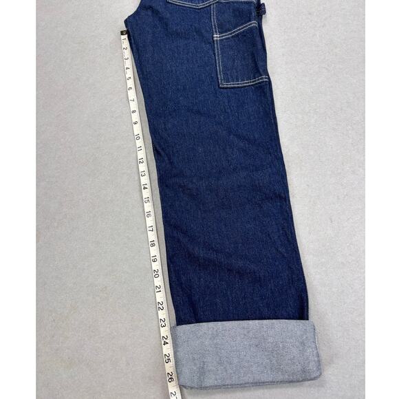 Abercrombie & Fitch 25 The Baggy Low Rise cargo jean dark denim cuffed 90s style - Picture 7 of 7